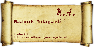 Machnik Antigoné névjegykártya